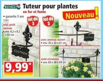 Norma Tuteur Pour Plantes En Fer Et Fonte Powertec Garden offre