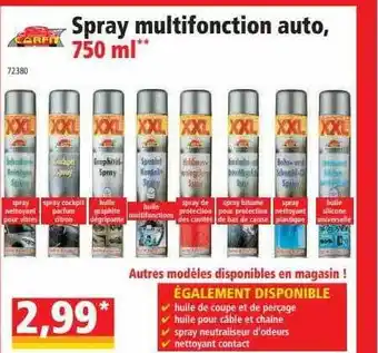 Norma Spray Multifonction Auto, 750ml Carfit offre