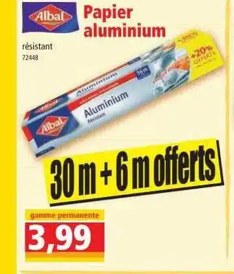 Norma Papier Aluminium Albal offre