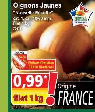 Norma Oignons Jaunes offre