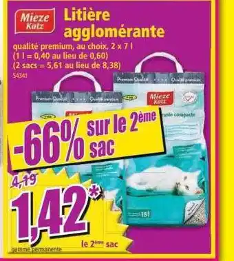 Norma Litière Agglomérante Mieze Katz offre