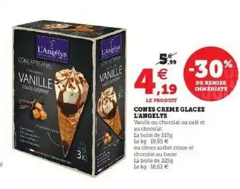 U Express Cônes Crème Glacée L'angelys offre