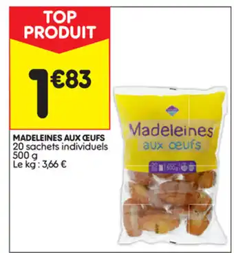 Leader Price Madeleines aux œufs offre