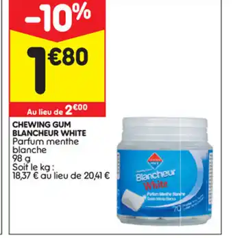 Chewing gum blancheur white