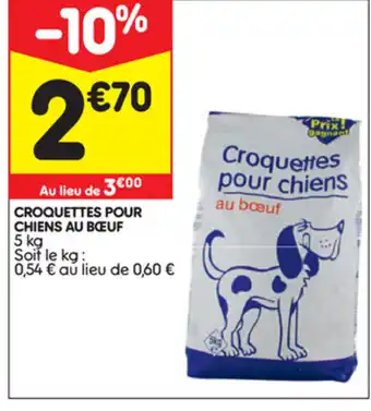 Leader Price Croquettes pour chiens au bœuf offre