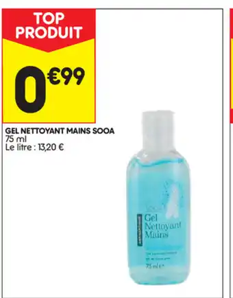 Leader Price Gel nettoyant mains sooa offre