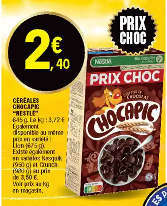 E.Leclerc Céréales chocapic "nestlé" offre