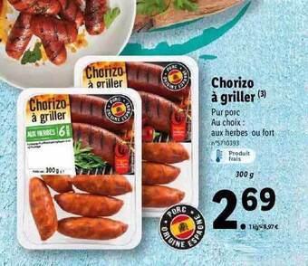 Lidl Chorizo à Griller offre