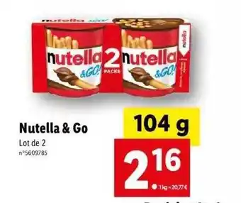 Lidl Nutella & Go offre