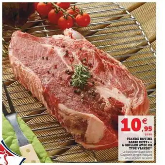 U Express Viande Bovine Basse Côte**à Griller Avec Os Type Viande offre