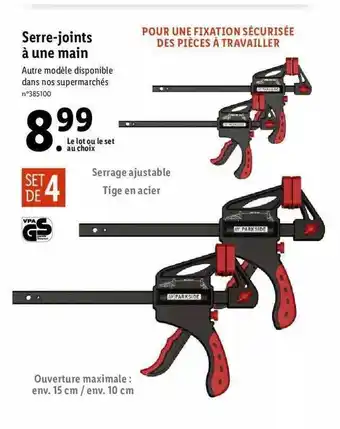 Lidl Serre-joints à Une Main offre