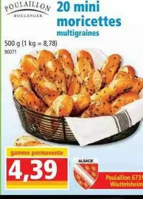 Norma 20 Mini Moricettes Multigraines Poulaillon offre