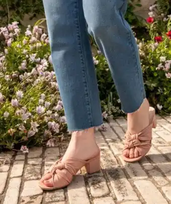 Gémo Mules femme à talon carré et brides drapées unies vue1 - gemo(urbain) - gemo offre