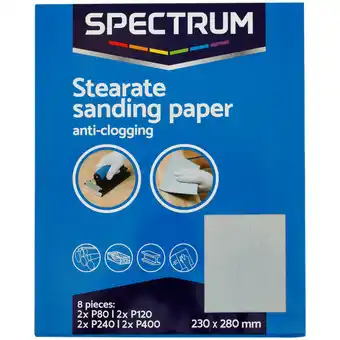 Action Papier de verre Spectrum offre
