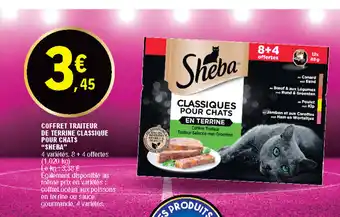 E.Leclerc Coffret traiteur de terrine classique pour chats "sheba" offre