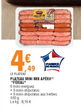E.Leclerc Plateau mini mix apéro "férial" offre