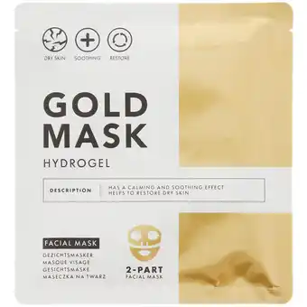 Hydrogel masque visage doré