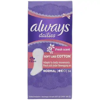Action Protège-slips Dalies Always offre