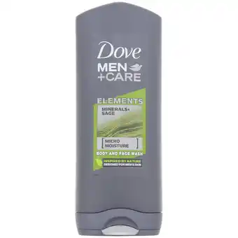 Action Gel douche Men+Care Elements Dove Mineral+Sage offre