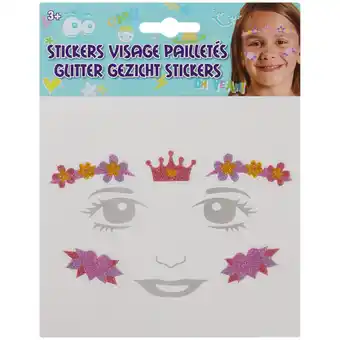Action Autocollants visage pailletés offre