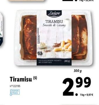 Lidl Tiramisu offre