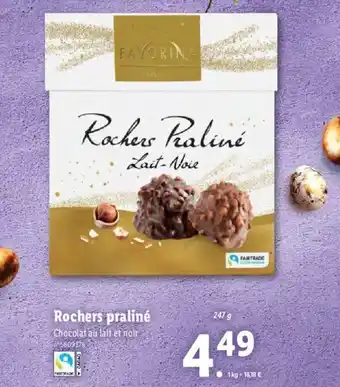 Lidl Rochers praliné offre
