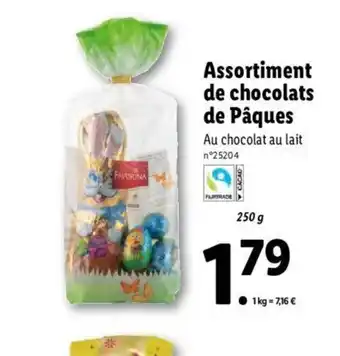Lidl Assortiment de chocolats de Pâques offre