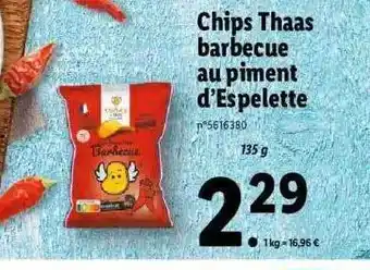Lidl Chips Thaas Barbecue Au Piment D'espelette offre