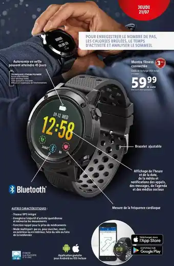 Lidl Montre Fitness Connectée offre