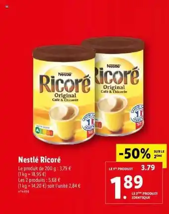 Lidl Nestlé Ricoré offre