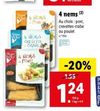 Lidl 4 nems offre
