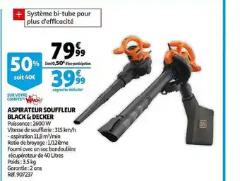 Auchan Aspirateur Souffleur Black & Decker offre