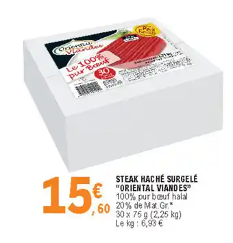E.Leclerc Steak haché surgelé "oriental viandes" offre