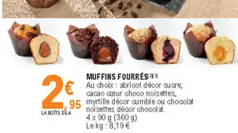 E.Leclerc Muffins fourrés offre
