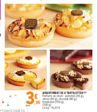 E.Leclerc Assortiment de 4 tartelettes offre