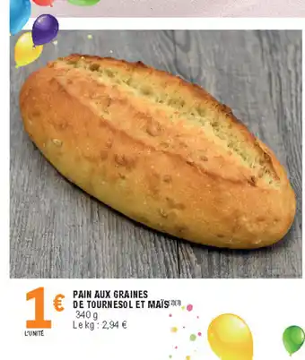E.Leclerc Pain aux graines de tournesol et maïs offre