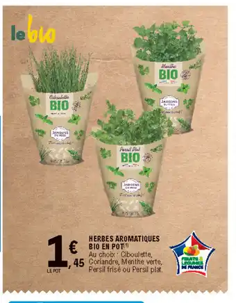 E.Leclerc Herbes aromatiques bio en pot offre