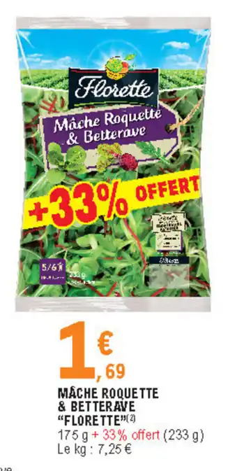 E.Leclerc Mâche roquette & betterave "florette" offre