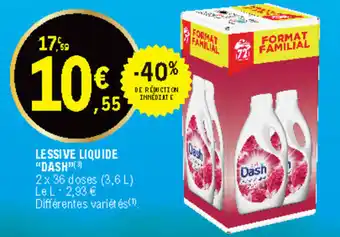 E.Leclerc Lessive liquide "dash" offre