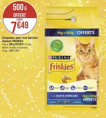 Géant Casino Friskies croquettes pour chat stérilisé saumon offre