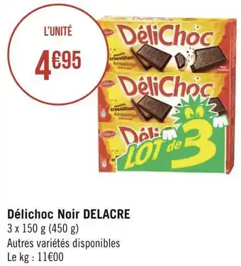 Géant Casino Delacre délichoc noir offre