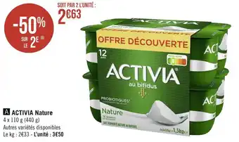 Géant Casino Danone activia nature offre