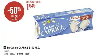 Géant Casino Mini caprice en cas de caprice 31% m.g. offre