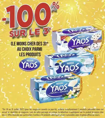 Géant Casino Nestle bon plan sur les produits de la marque nestle yaos offre
