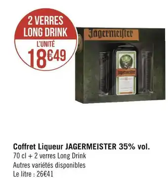 Géant Casino Jagermeister coffret liqueur 35% vol. offre