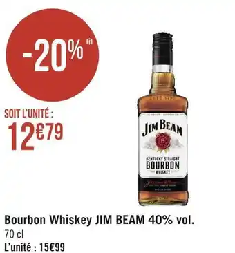 Géant Casino Jim beam bourbon whiskey 40% vol. offre