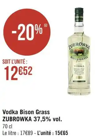 Zubrowka vodka bison grass 37,5% vol.