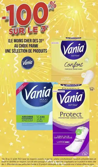 Géant Casino Vania bon plan sur une sélection de produits de la marque vania offre