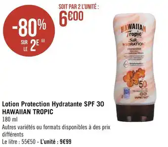 Hawaiian tropic lotion protection hydratante spf 30