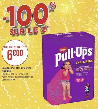 Géant Casino Huggies culottes pull-ups explorers offre